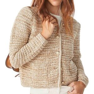 ba&sh Cream Sand Guspa Cardigan size 3 Large